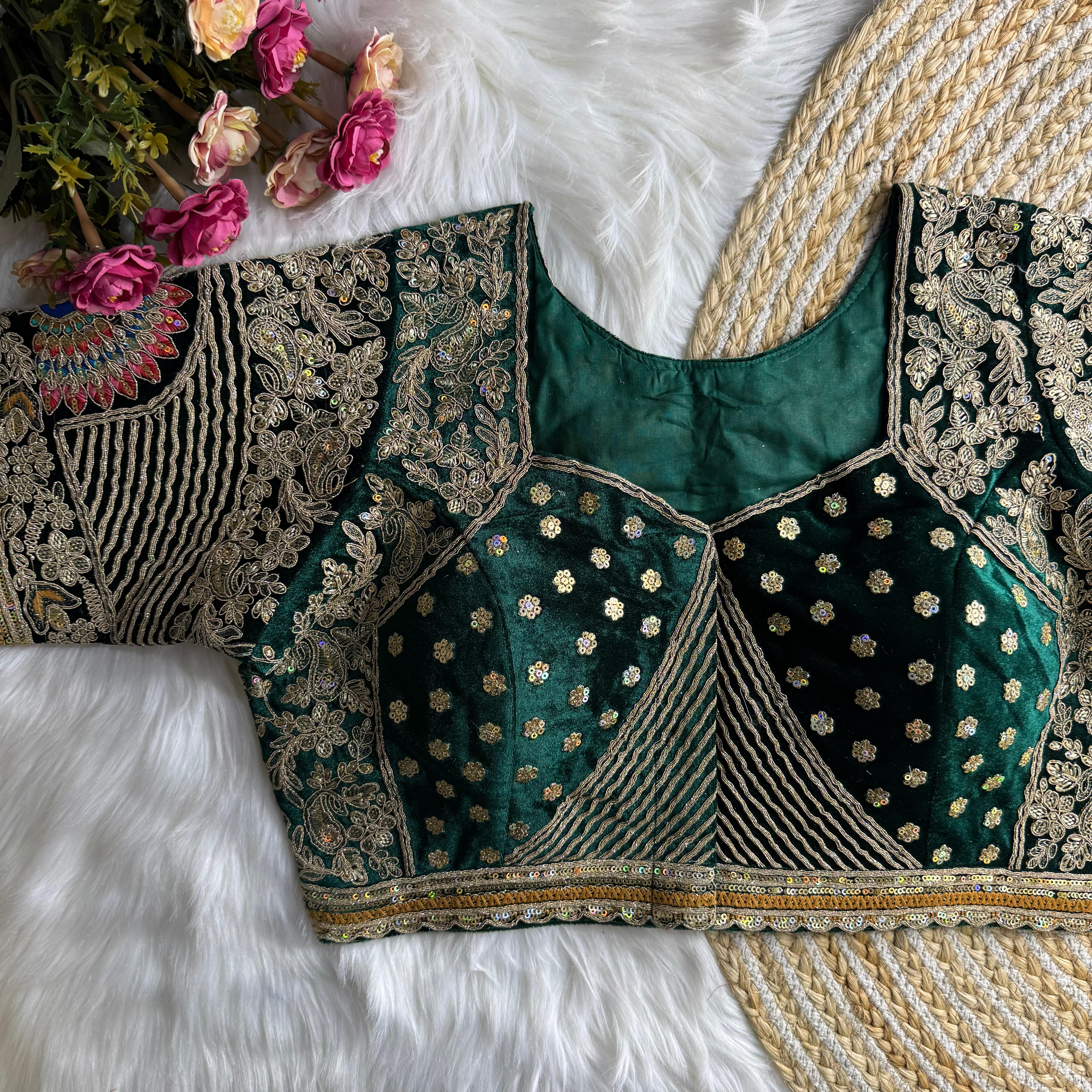 NEW BEAUTIFUL HEAVY STITCH DULHA DULHAN WORK WEDDING BLOUSE – RK Blouses