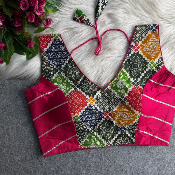 Rayon Cotton Traditional Print+Gotta Work Blouse