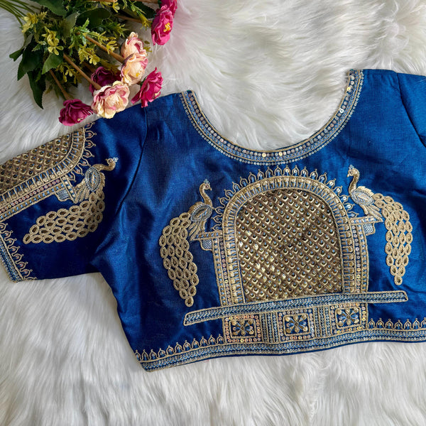 New Beautiful Peacock Work Bridal Blouse